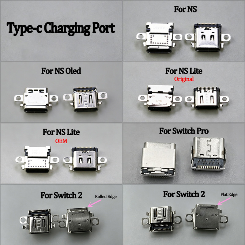 Nintendo Console Switch Lite - 1PC Original USB Charging Port Socket