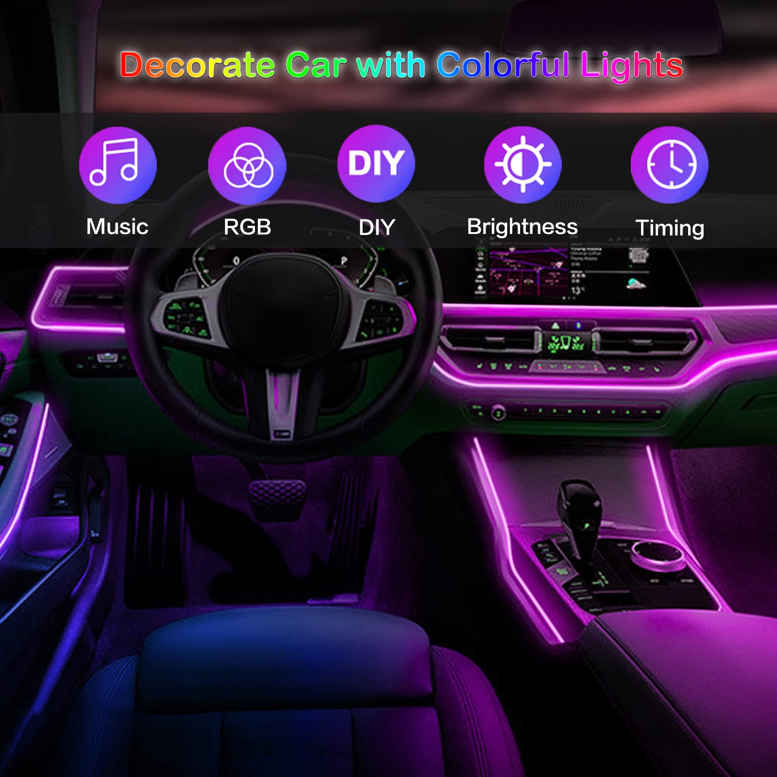 Đèn LED Xe Hơi Ô Tô Trang Trí  - đánh giá và giá Led Gaming Light Strip
