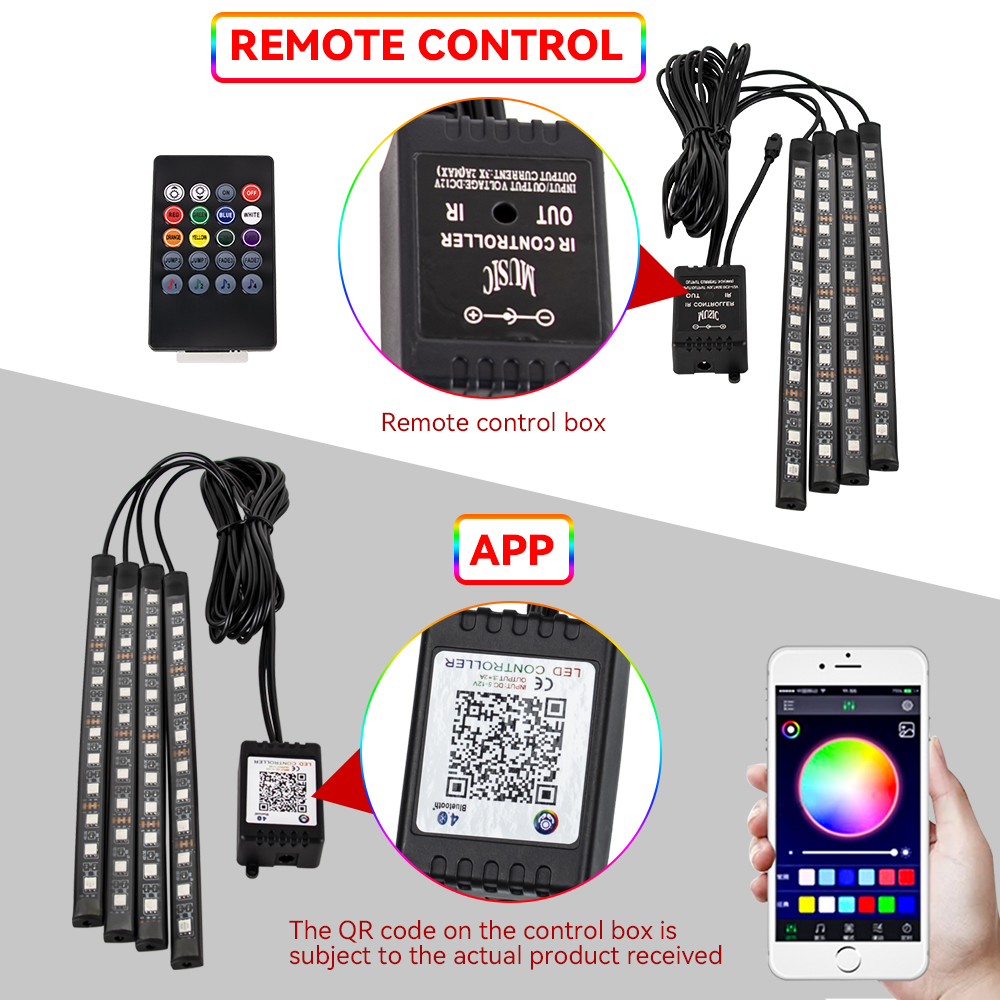 RGB LED Motorcycle Atmosphere  - đánh giá và giá Led Gaming Light Strip