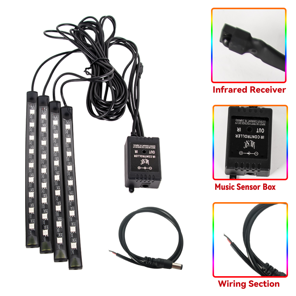 RGB LED Motorcycle Atmosphere  - đánh giá và giá Led Gaming Light Strip