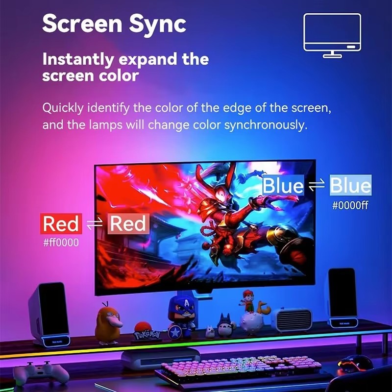 RGB Gaming Lights Strip Monito - đánh giá và giá Led Gaming Light Strip