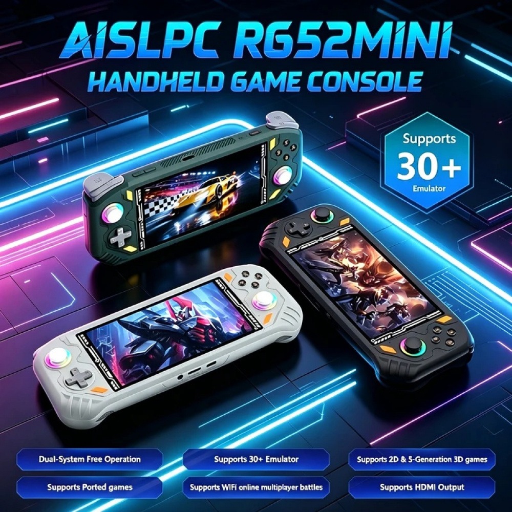RG52 Mini Retro Handheld Game  - đánh giá và giá Q21 Gaming Console