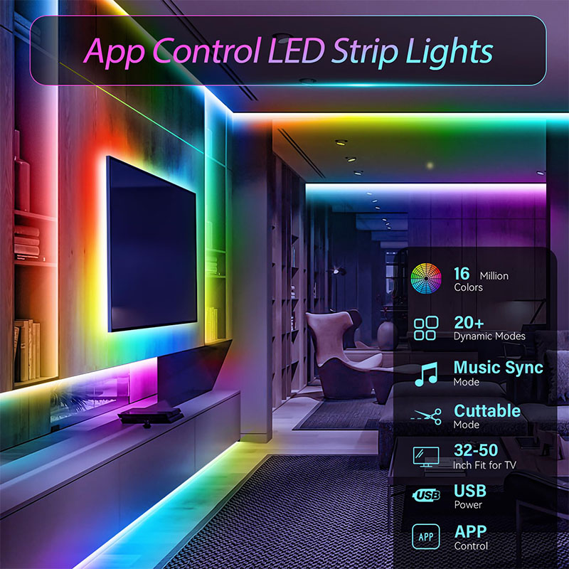 USB RGB LED Strip SMD3535 With - đánh giá và giá Led Gaming Light Strip