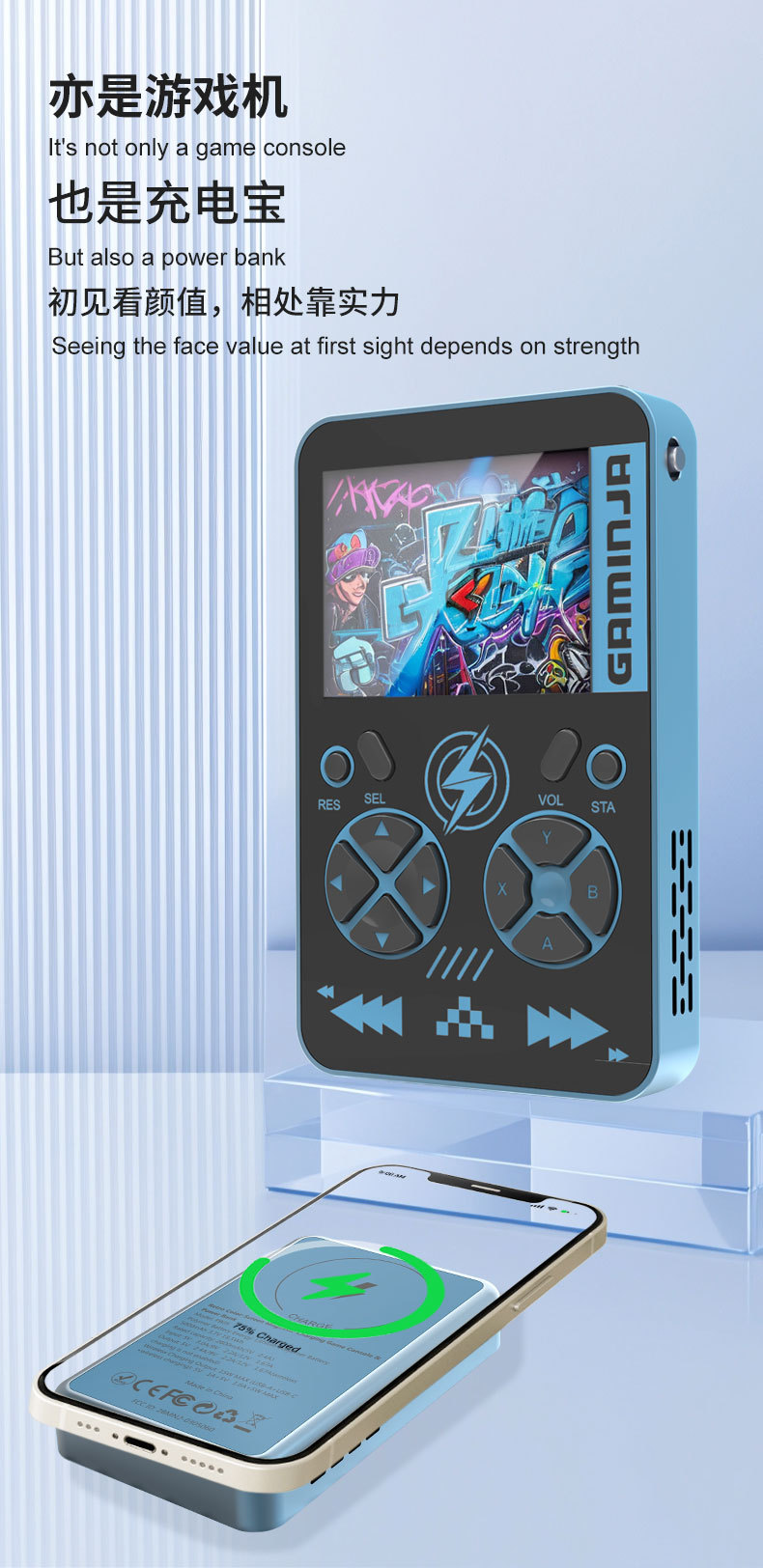 2 in 1 Retro Handheld Game Con - đánh giá và giá Gaming Console Power Bank