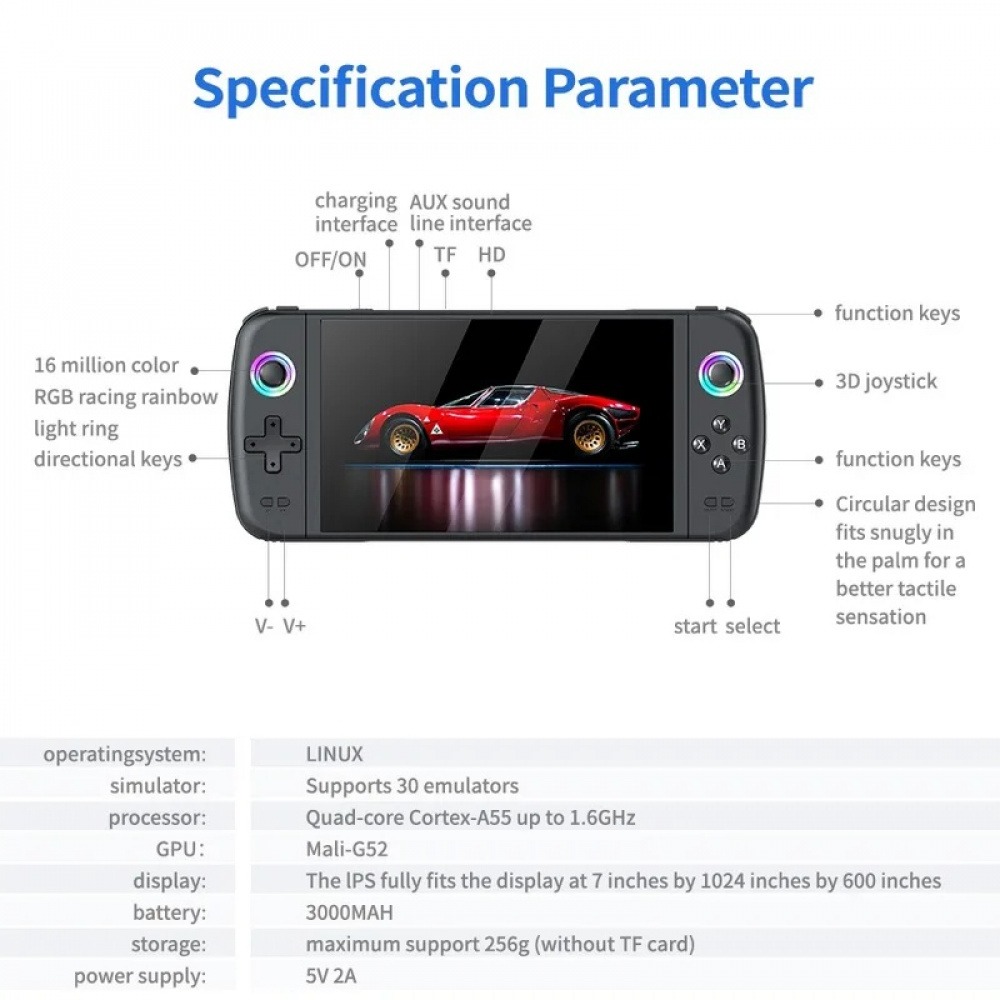 M27 7 Inch IPS Screen Handheld - đánh giá và giá Q21 Gaming Console